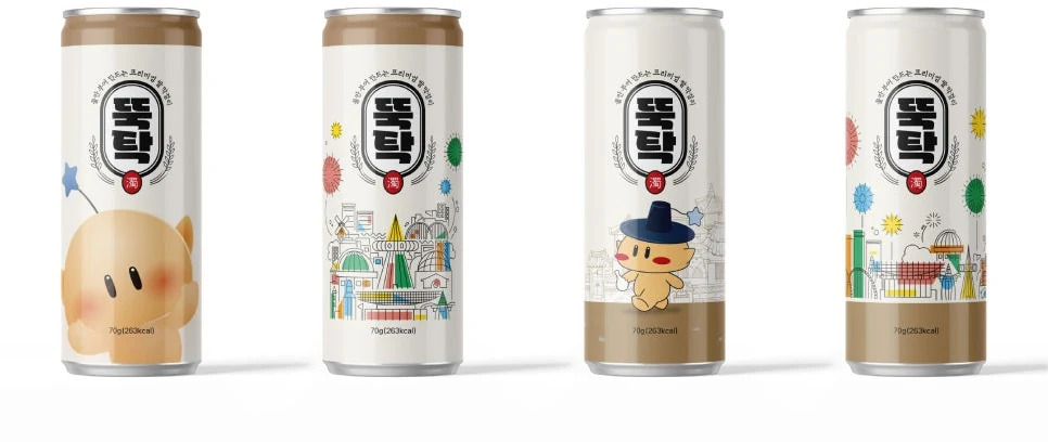 뚝탁 캔 막걸리